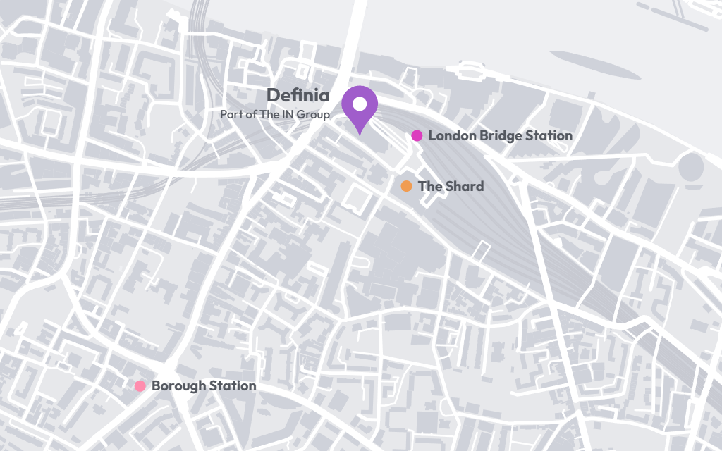 Definia contact us map London Bridge News Building